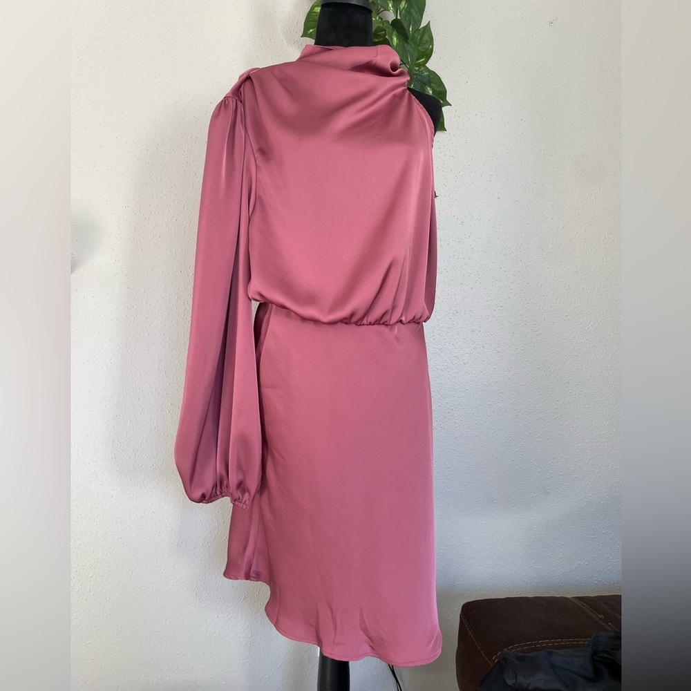KOU NAI Elegant Long Sleeve Mauve Dress size XL - Picture 11 of 12